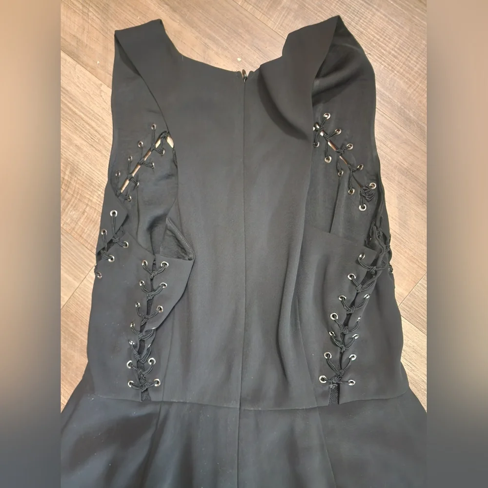 Greylin x Anthropologie Black Lace-Up Sleeveless Midi Dress - Picture 7 of 7